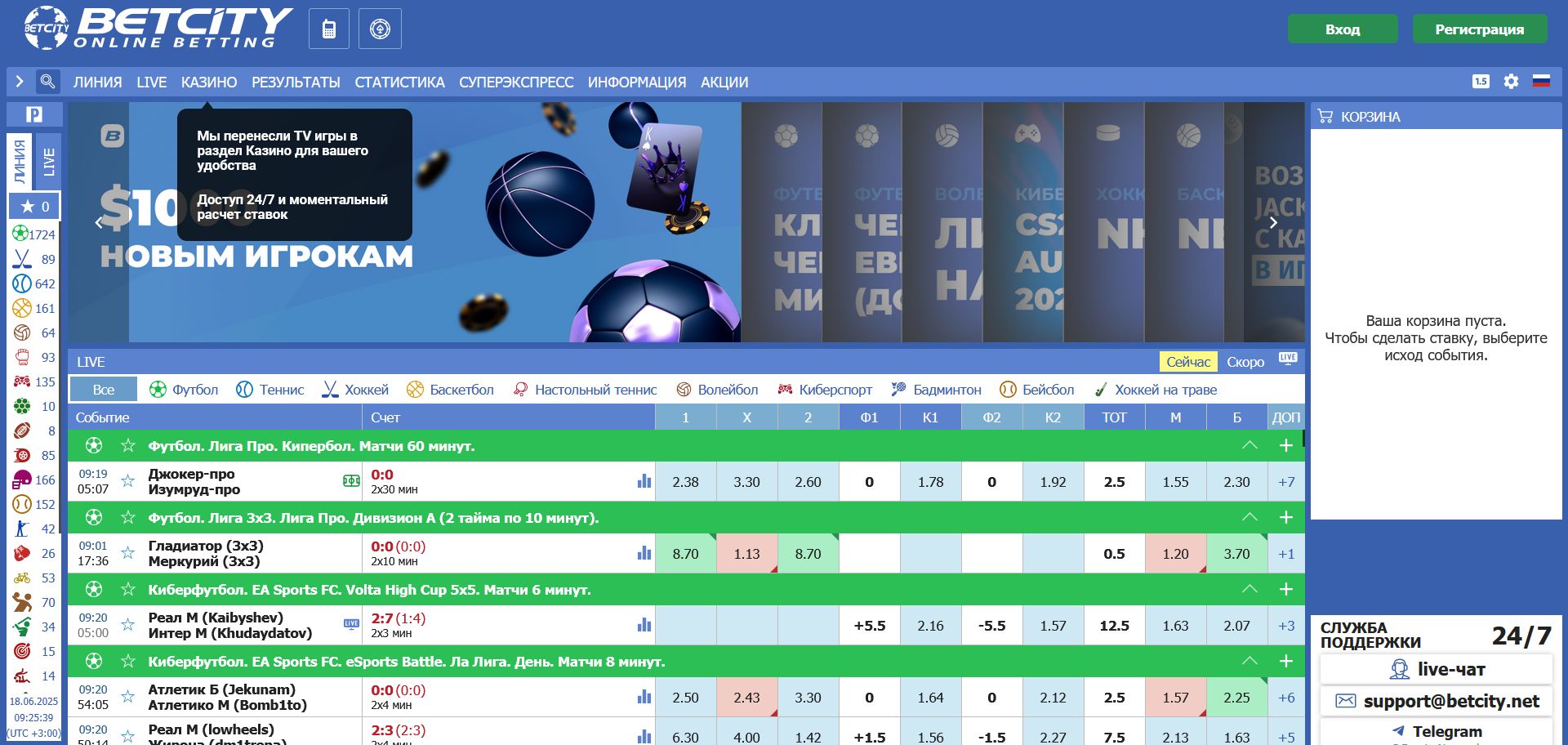 Линия Бетсити на футбол AZ