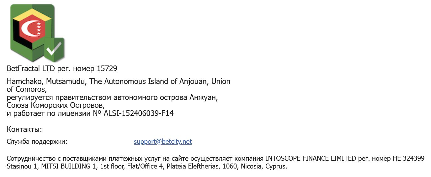 Платежи Бетсити в манатах